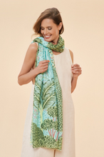 Load image into Gallery viewer, Printed Secret Paradise Scarf - Aqua