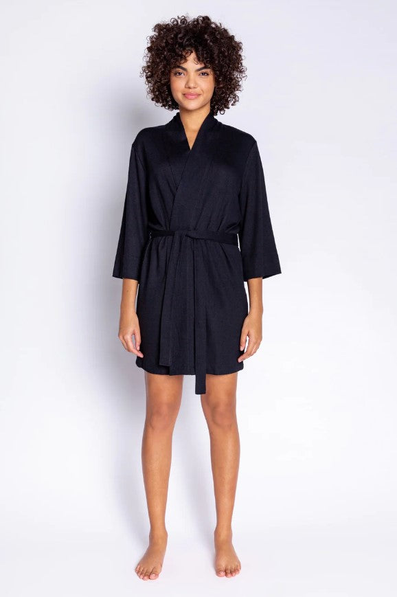 Black Reloved Lounge Robe