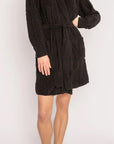 Black Cable Knit Robe