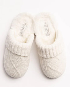 Cable Knit Slide Slippers