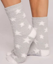 Cargar imagen en el visor de la galería, Light Grey Stars Plush Socks