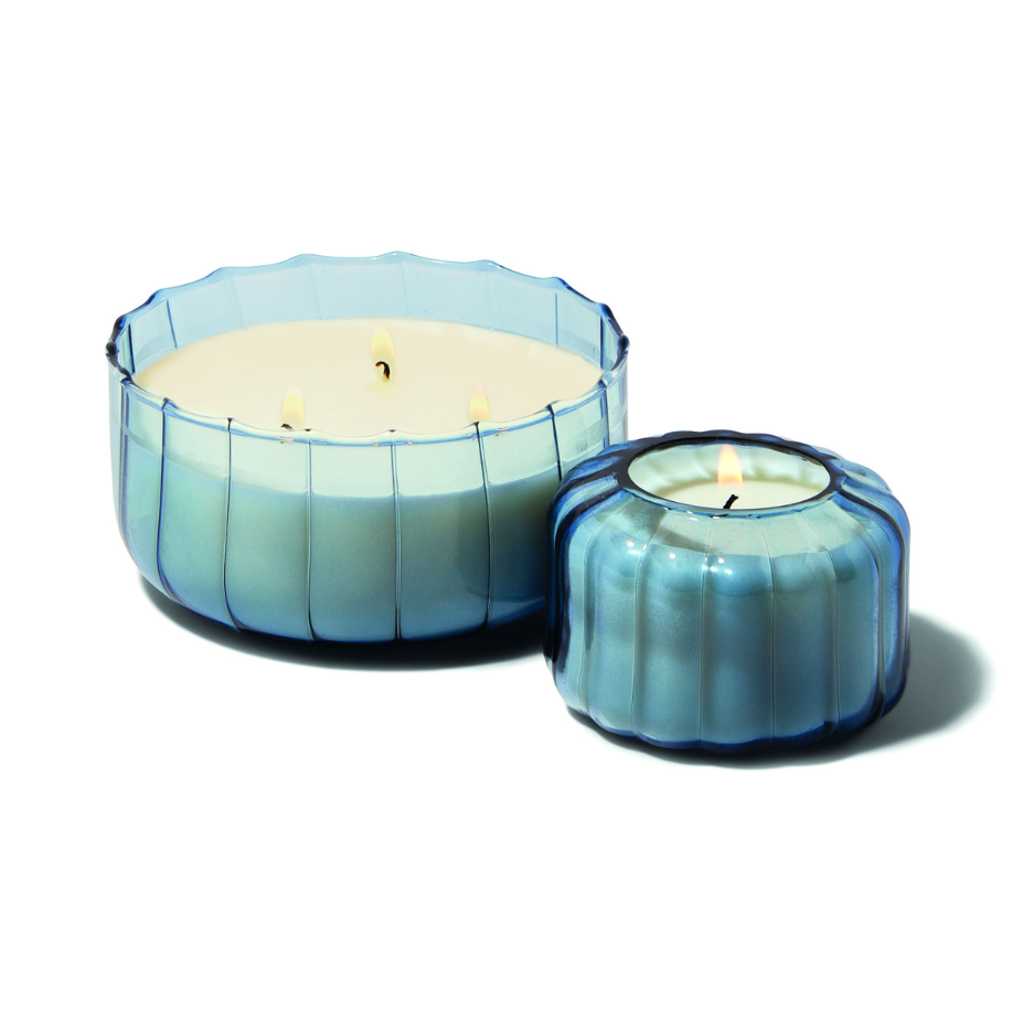 4.5oz Ripple Candle - Peppered Indigo