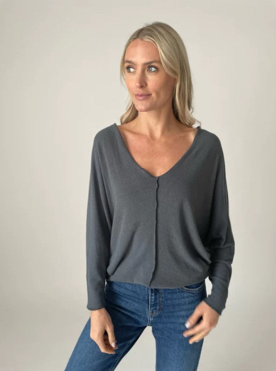 Crepe Hacci Dolman Slate