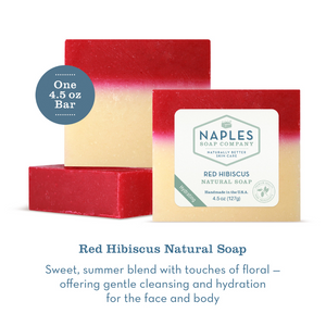 Natural Soap Bar - Red Hibiscus
