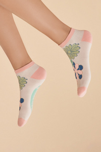 70s Kaleidoscope Floral Trainer Socks