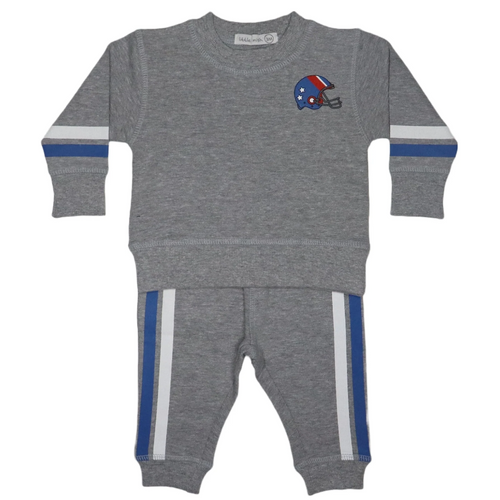 French Tery Sweat Suit - Football Stripe
