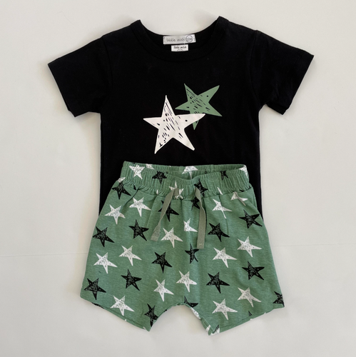 Scetched Star Short Set
