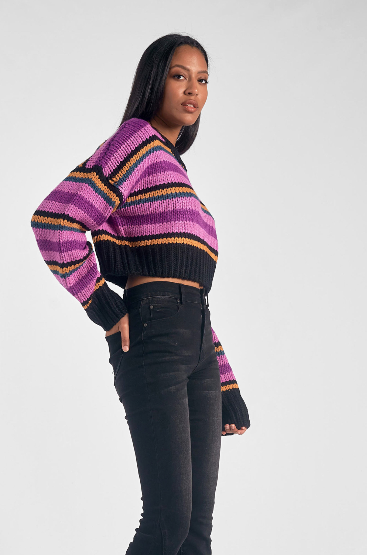 Cropped Crewneck Sweater