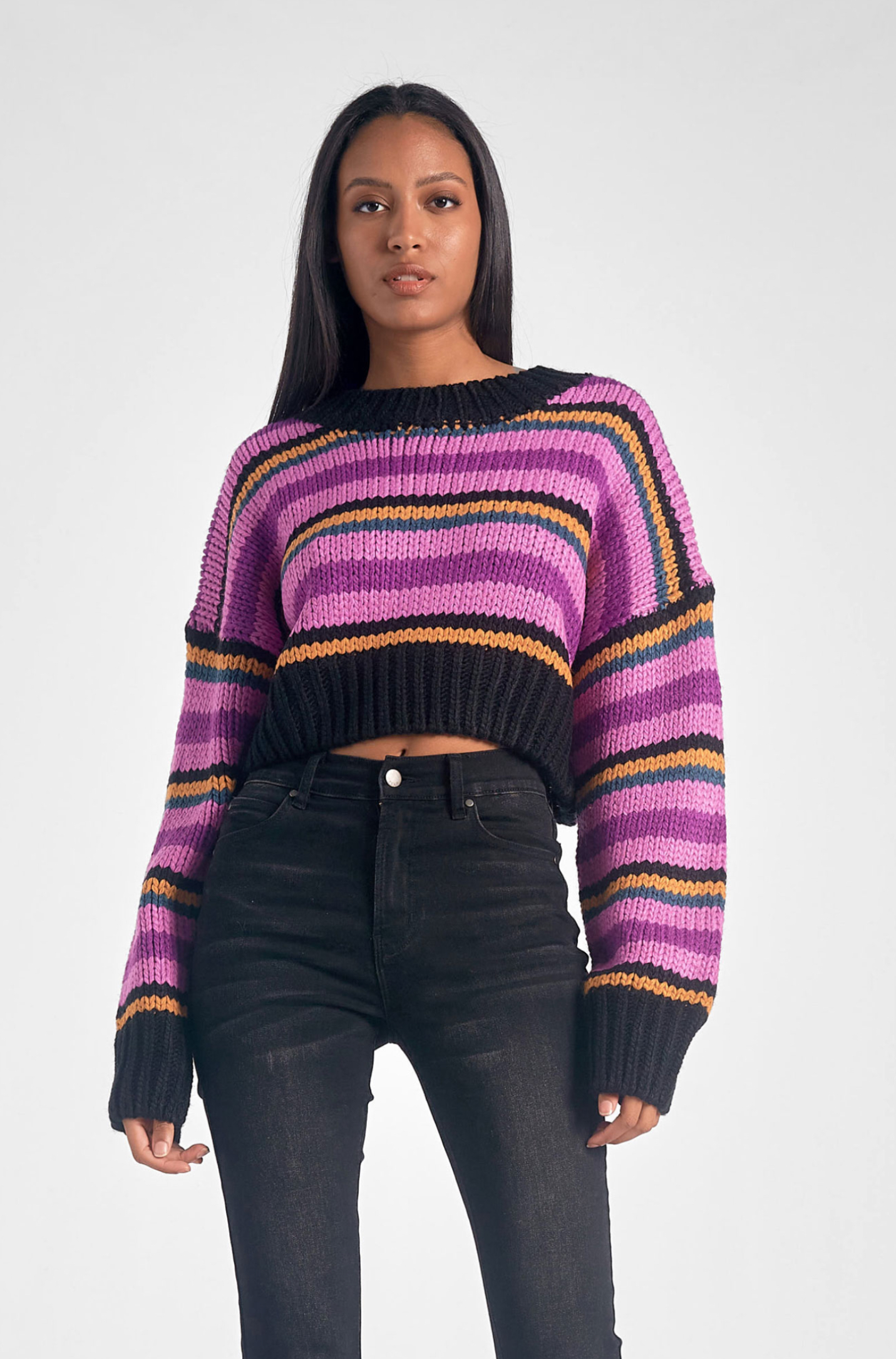 Cropped Crewneck Sweater