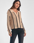 V-neck Button Front Cardigan