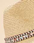 Thalia Hat - Vanilla w/ Chevron Shimmer