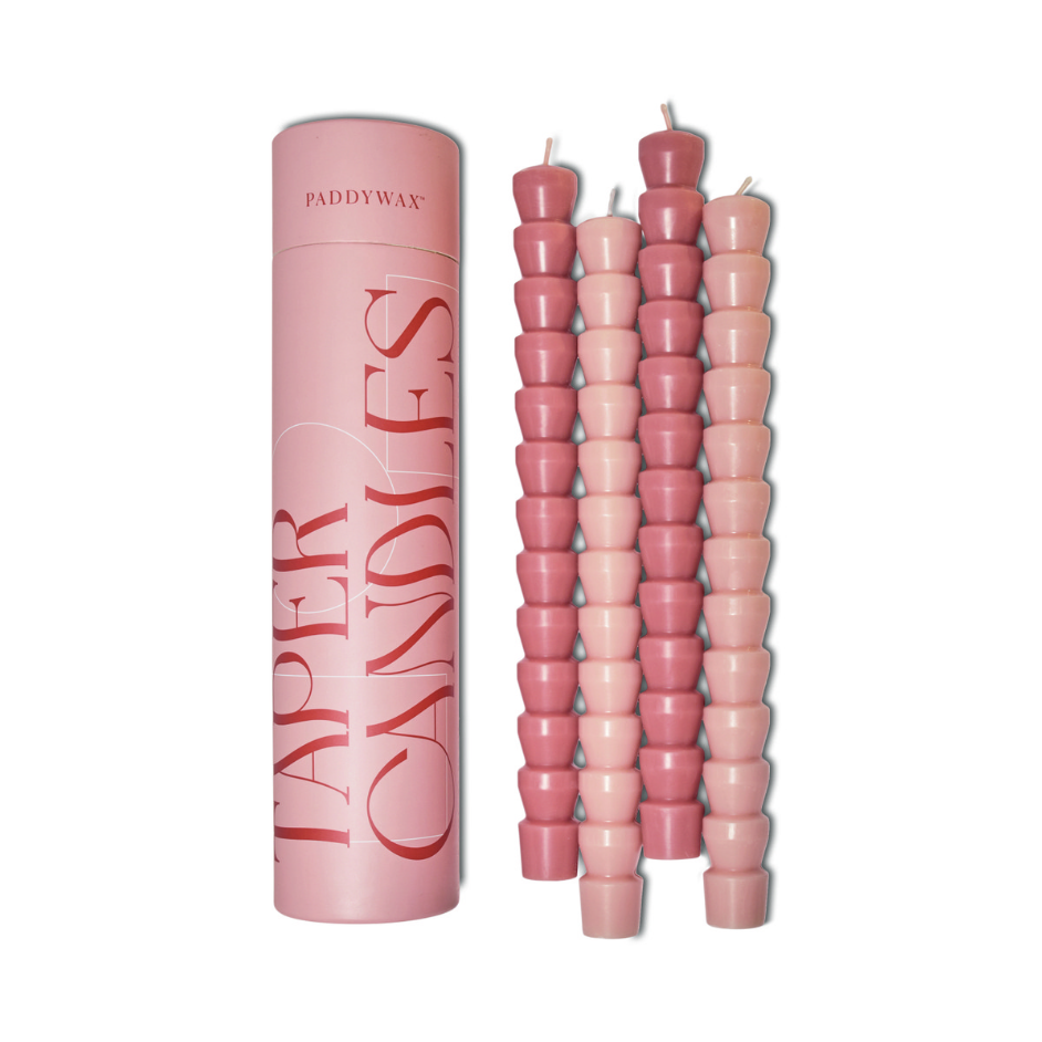 Pink &amp; Blush Taper Candle Set