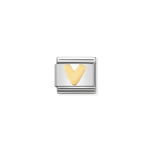 Composable Classic 18k Gold Letter V