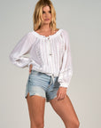 Long Sleeve Peasant Top