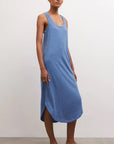 Slub Dress Blue Bird