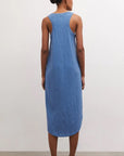 Slub Dress Blue Bird