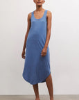 Slub Dress Blue Bird