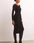 Liza Sweater Mesh Midi Dress