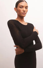 Load image into Gallery viewer, Liza Sweater Mesh Midi Dress