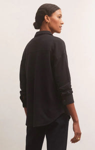 Black WFH Modal Shirt Jacket