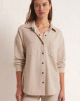 WFH Modal Shirt Jacket - Oatmeal Heather