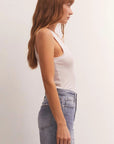 Sirena White Ribbed Tank