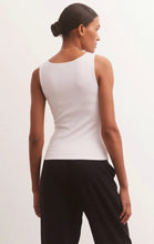 Load image into Gallery viewer, White Avala V-Neck Rib Top