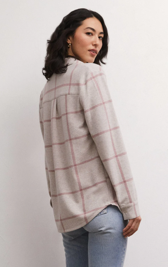 Zenith Plaid Shirt - Smoked Rose