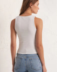 Essy Ribbed Tank - White