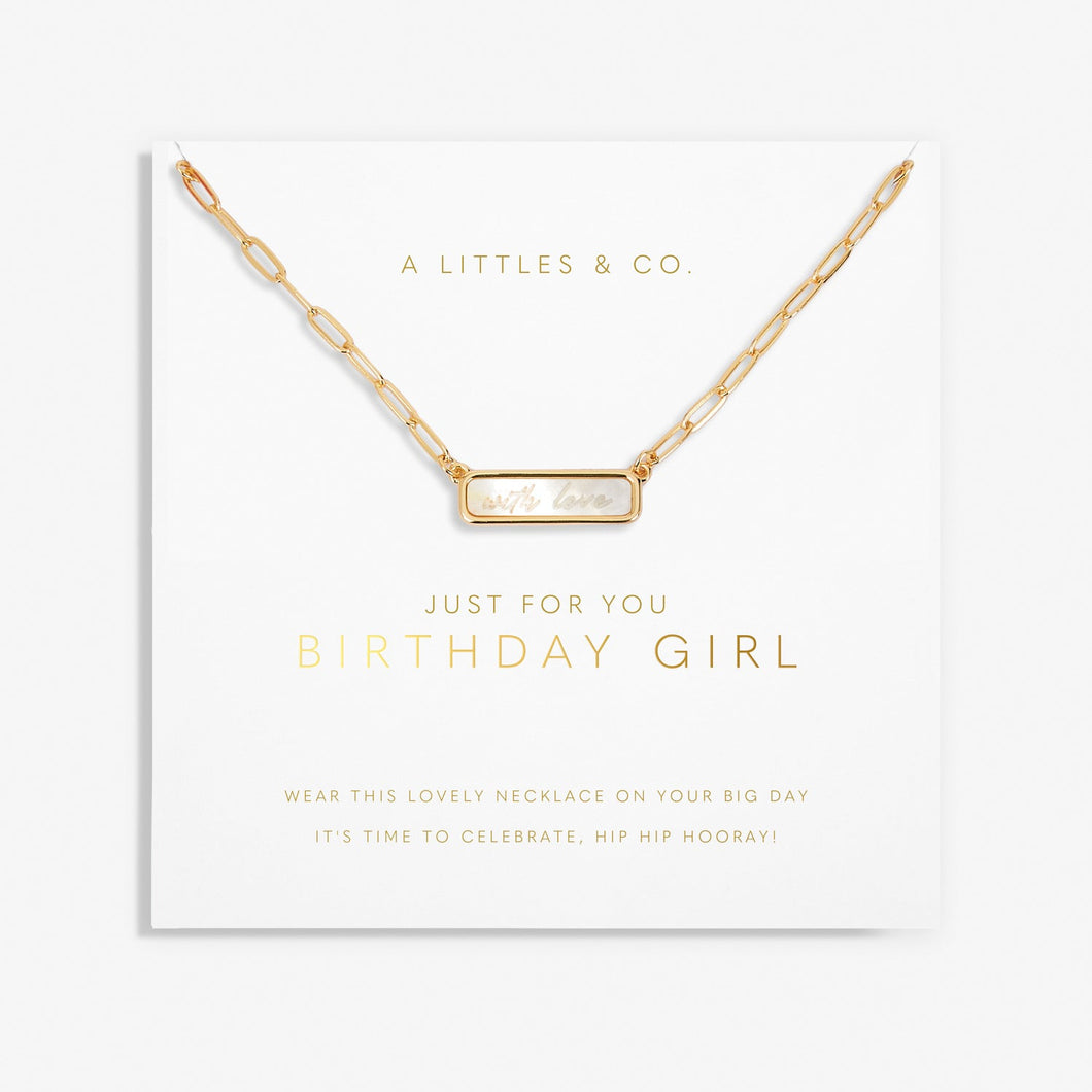 Just For You Birthday Girl Necklace