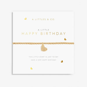 A Little Happy Birthday Bracelet - Gold