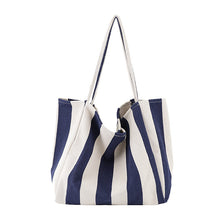 Load image into Gallery viewer, Canvas Tote Bag-Wide Stripes